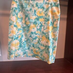 Talbot floral pencil skirt